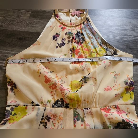 TED BAKER London Cream Attavia Summer Bloom Print Maxi, Size 3 - Picture 8 of 16
